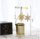 Ins European Style Walking Light Rotating Candle Holder